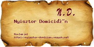 Nyisztor Domicián névjegykártya